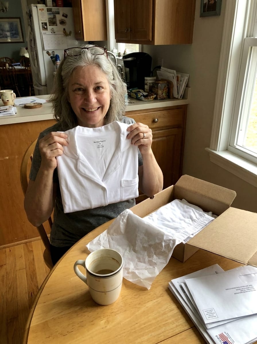 Customer photo review of Long-Sleeve Cooling Bamboo Pajama Set