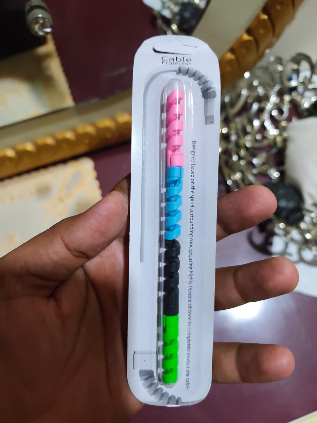 Customer photo review of Spiral Cable Protector