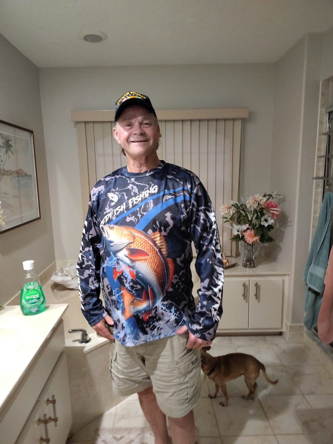 Customer photo review of Custom Redfish Fishing Camo Long Sleeve Fishing Shirts, Personalized Red Drum Fishing Team Jerseys NQS9703