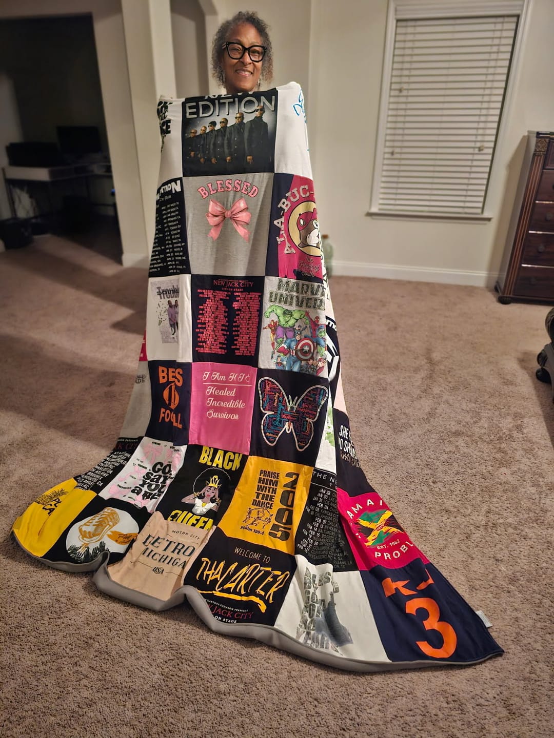Customer photo review of Project Repat T-Shirt Quilt