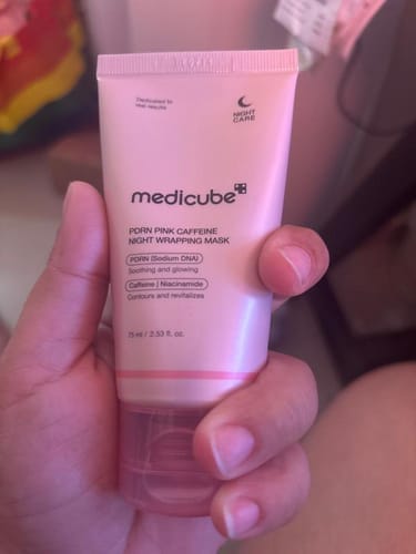 Customer photo review of PDRN Pink Caffeine Overnight Wrapping Mask