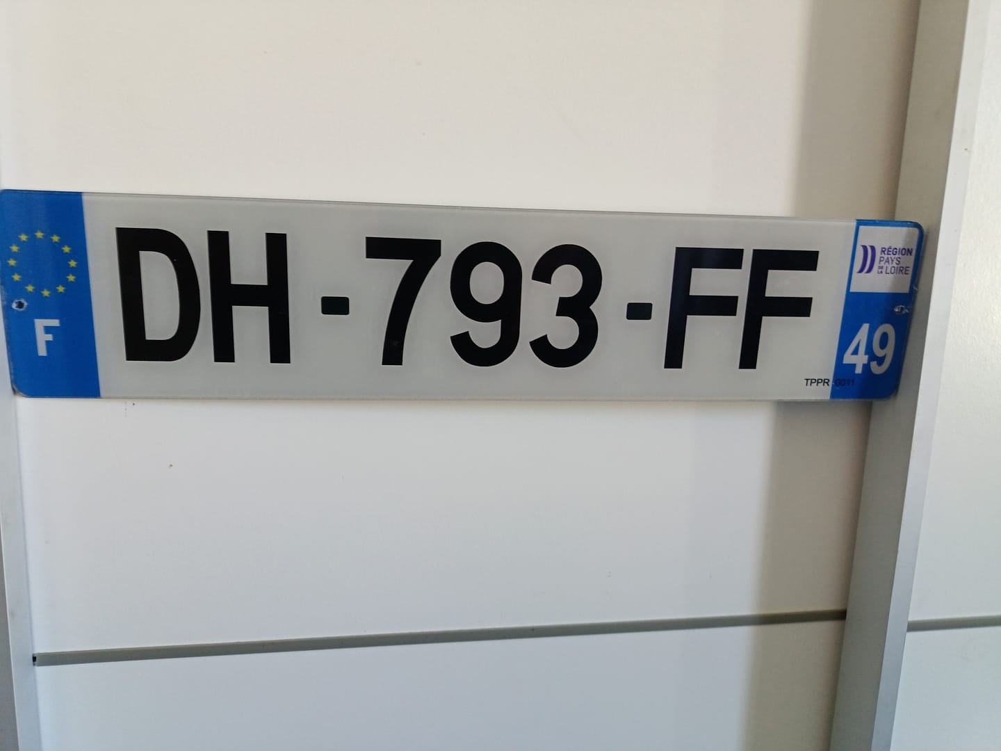Customer photo review of Plaque auto plexiglass homologuée