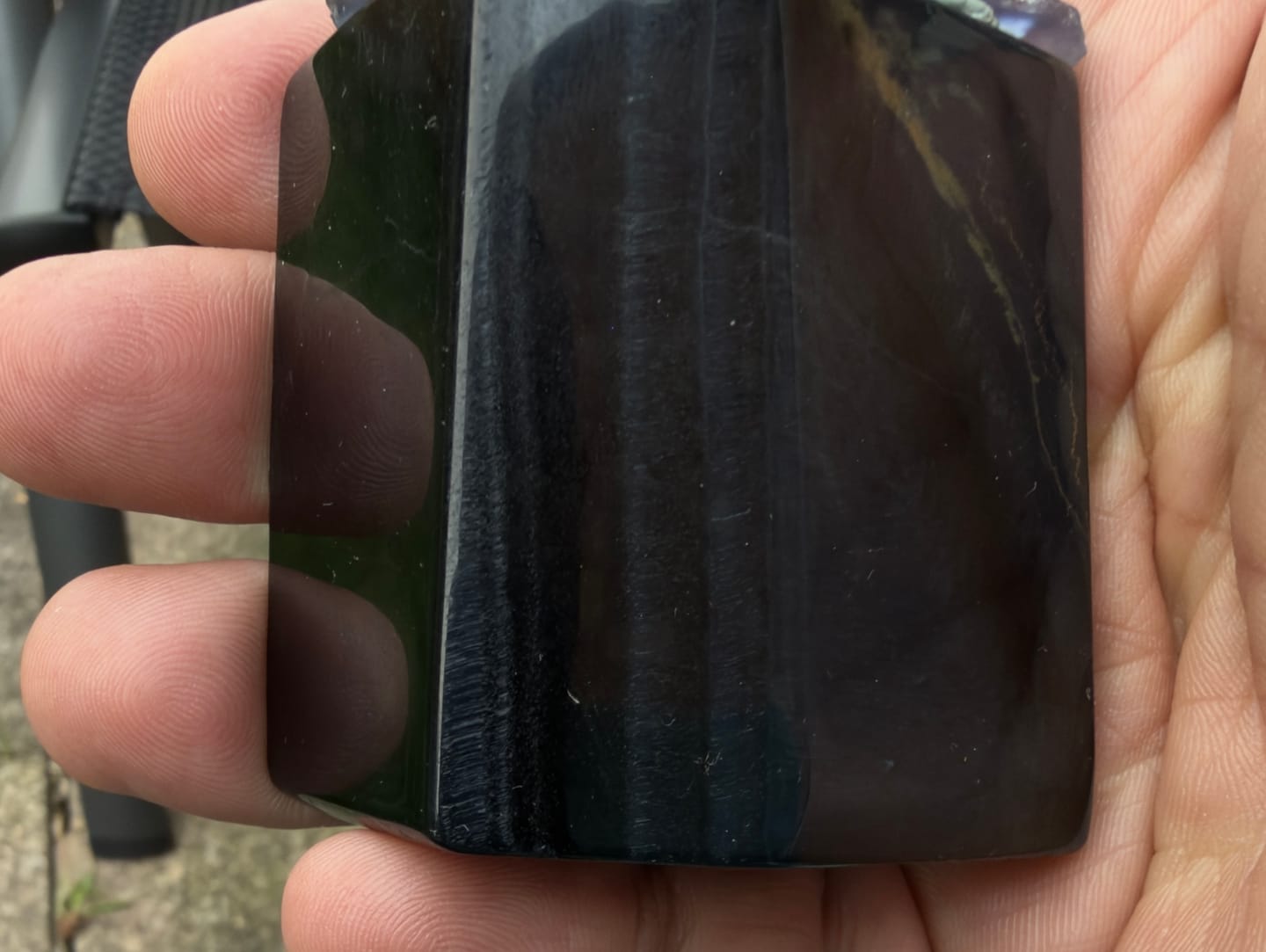 Customer photo review of Natural Crystal Blue Tiger Eye Stone Freeform