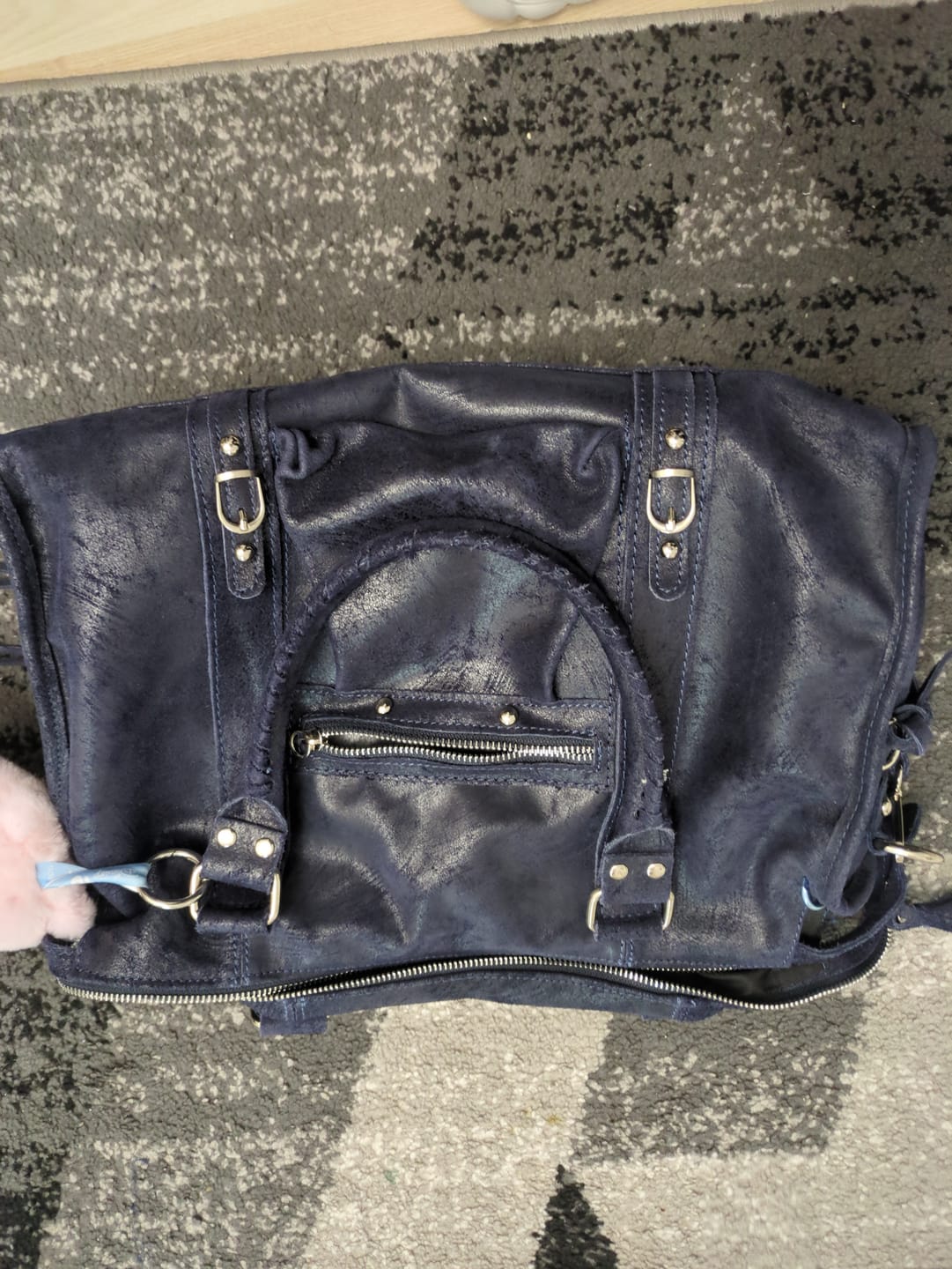 Customer photo review of It girl bag Navy silver