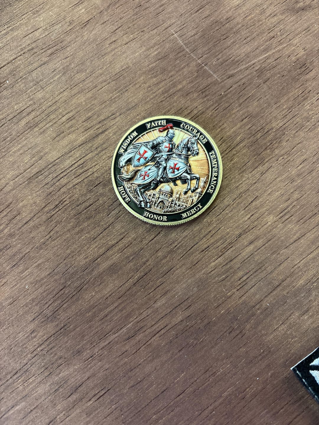 Customer photo review of Philippians 4:13 Scripture Knights Templar Christian Challenge Coin