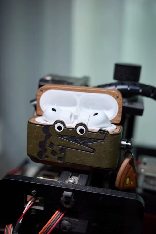 Customer photo review of Wooden AirPods Pro Case Cover Alligator Style