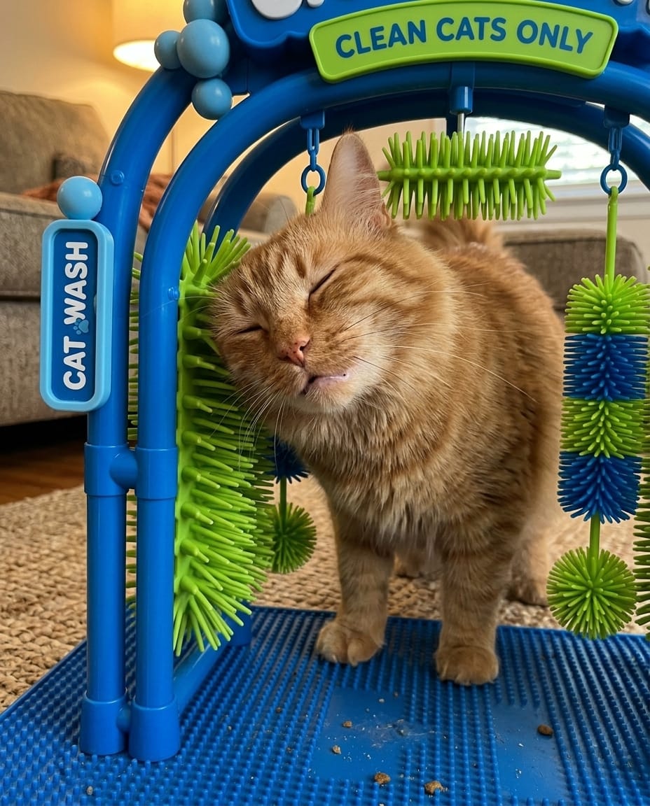 Customer photo review of The Purr Arch - Massage Station
