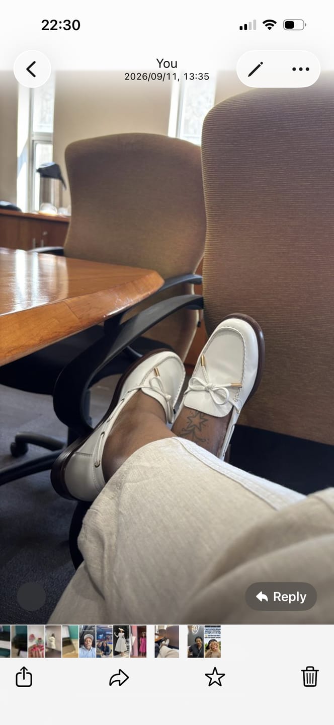 Customer photo review of Miss Black Sasko 3 Shoe - White