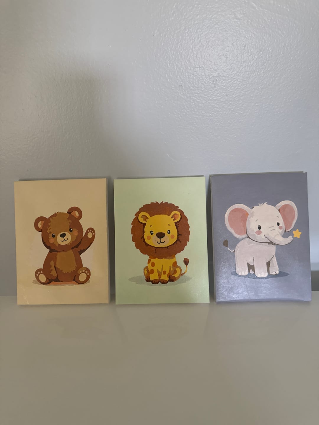 Customer photo review of 6 Mini Paintings - Safari Friends Set