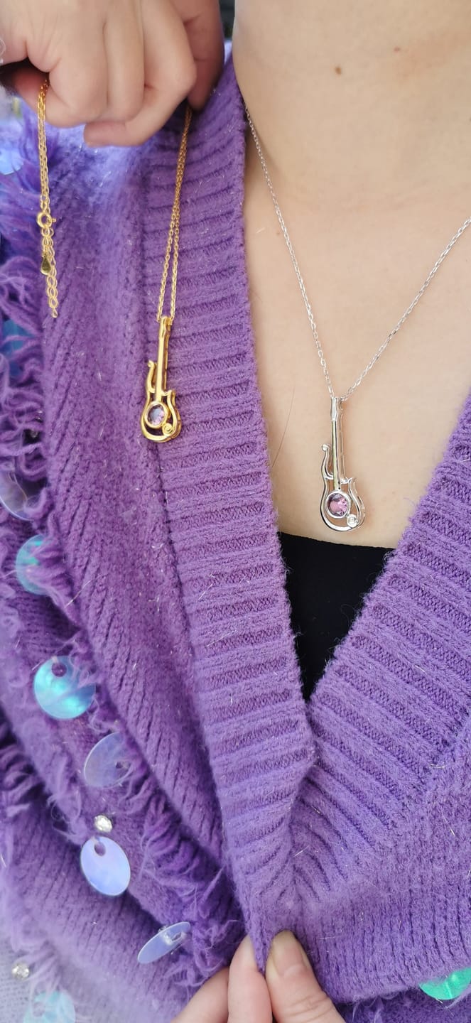 Customer photo review of Purple Cloud Necklace