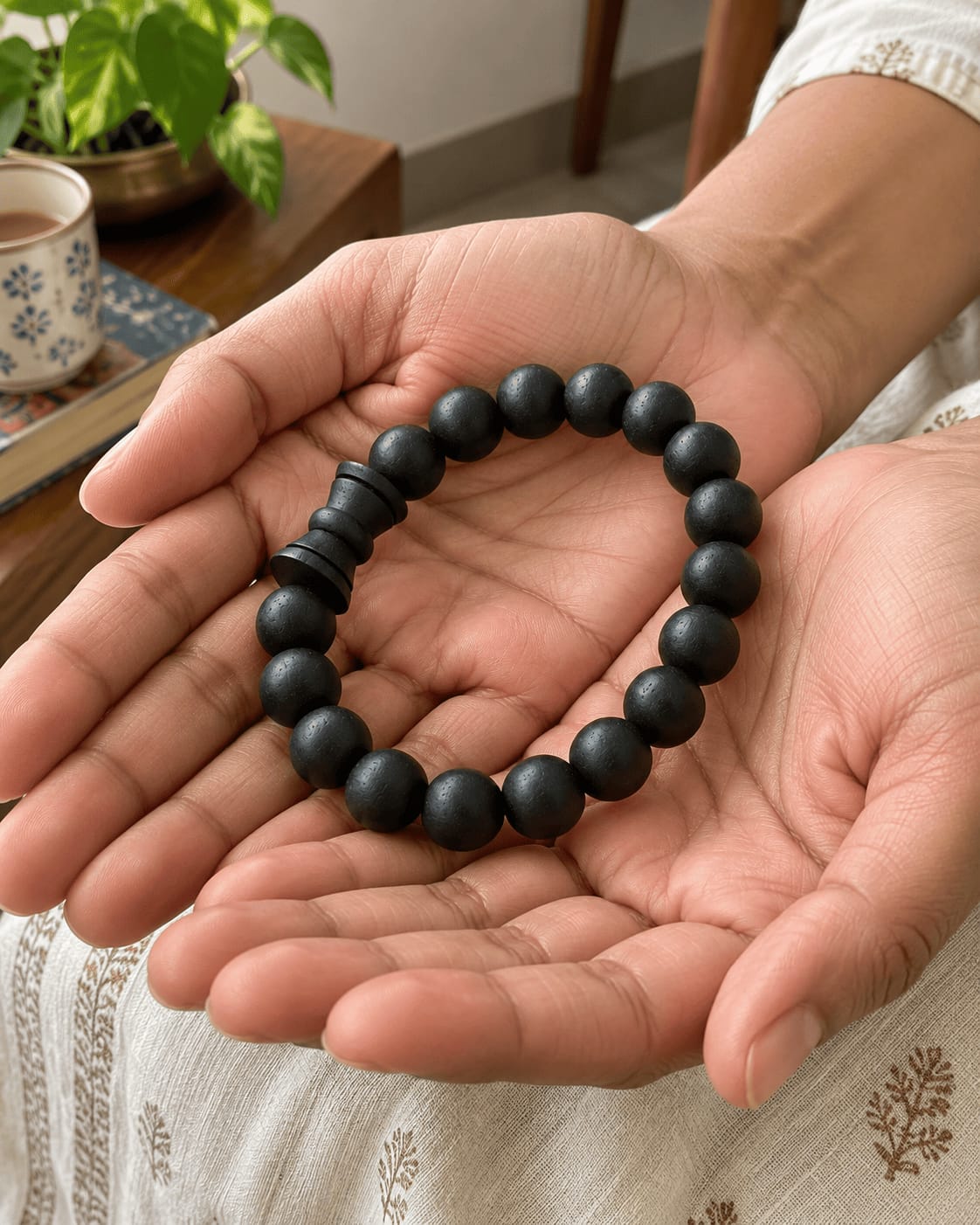 Customer photo review of Karungali Damru Bracelet