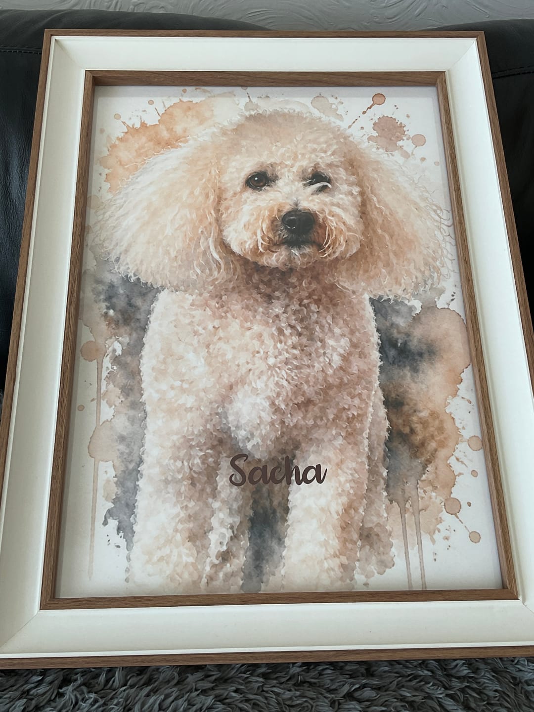 Customer photo review of Watercolour Realistic Portrait - Personalised Poster