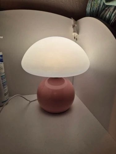 Customer photo review of Luminária de Mesa Cogumelo Minimalista Design Moderno