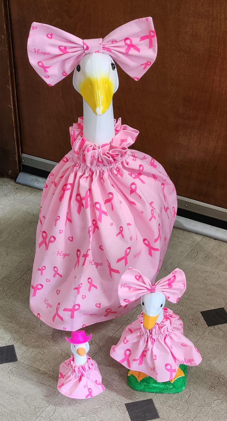 Customer photo review of Love Hope Cure Fabric - Pink