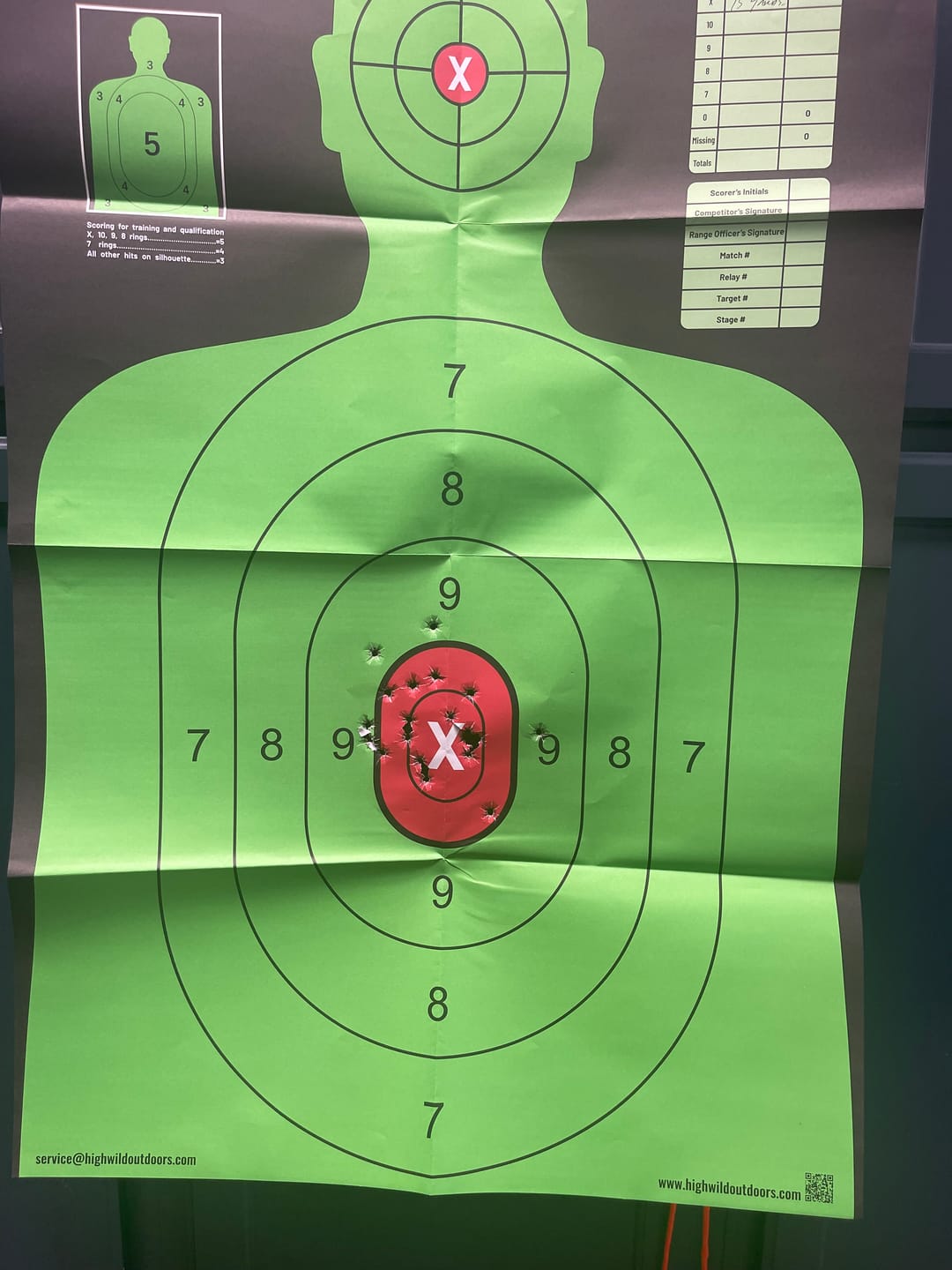 Customer photo review of Shooting Range Silhouette Paper Target - 23X35 Inches (100 Pack, White & Black)
