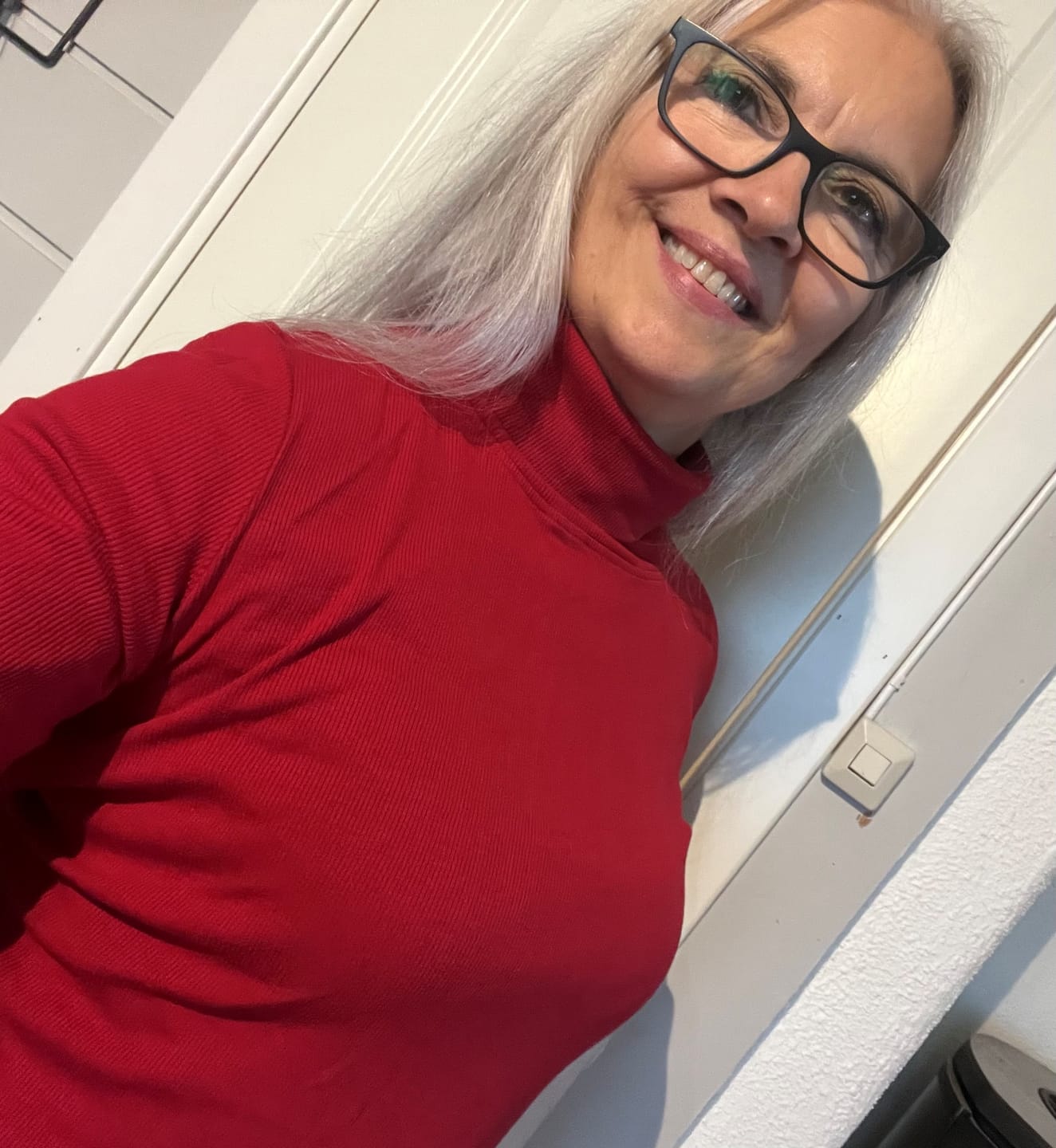 Customer photo review of Cozy topp - dyp rød