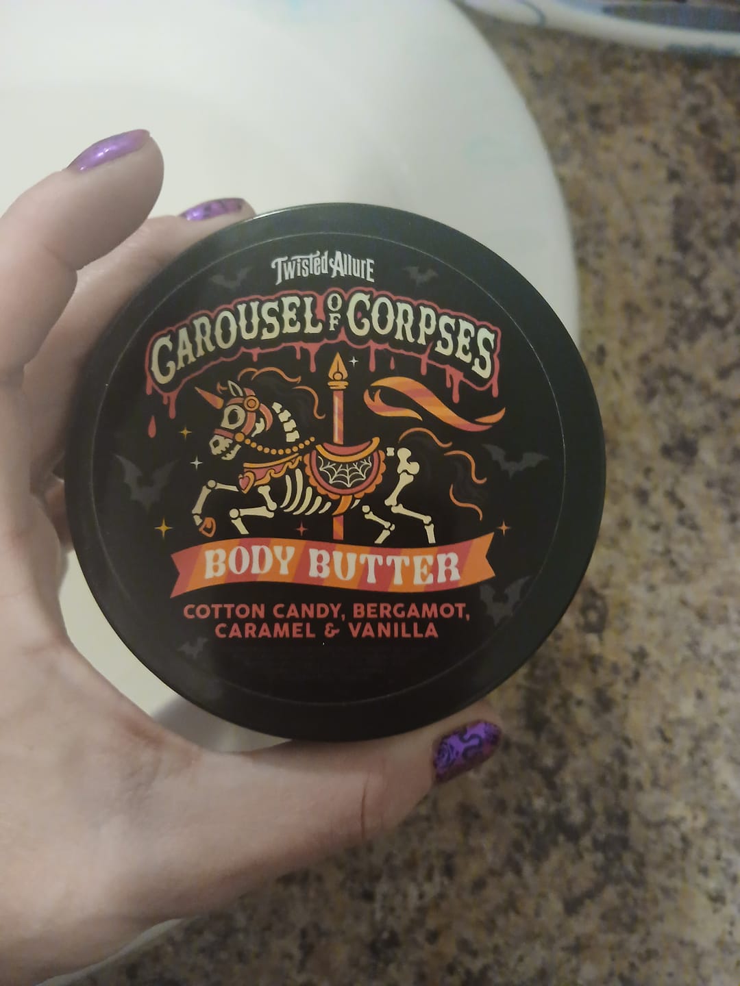 Customer photo review of Carousel Of Corpses Body Butter