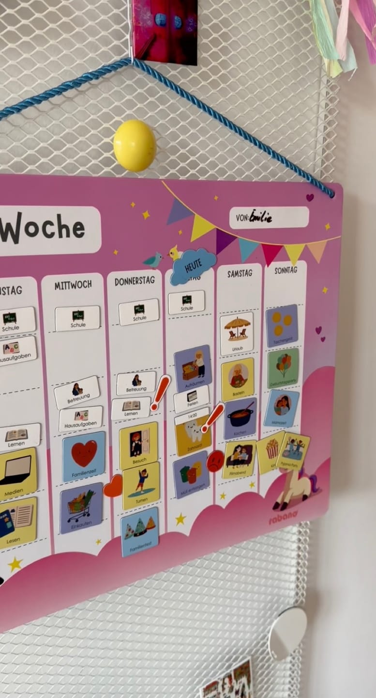 Customer photo review of Wochenplaner für Kinder Einhorn