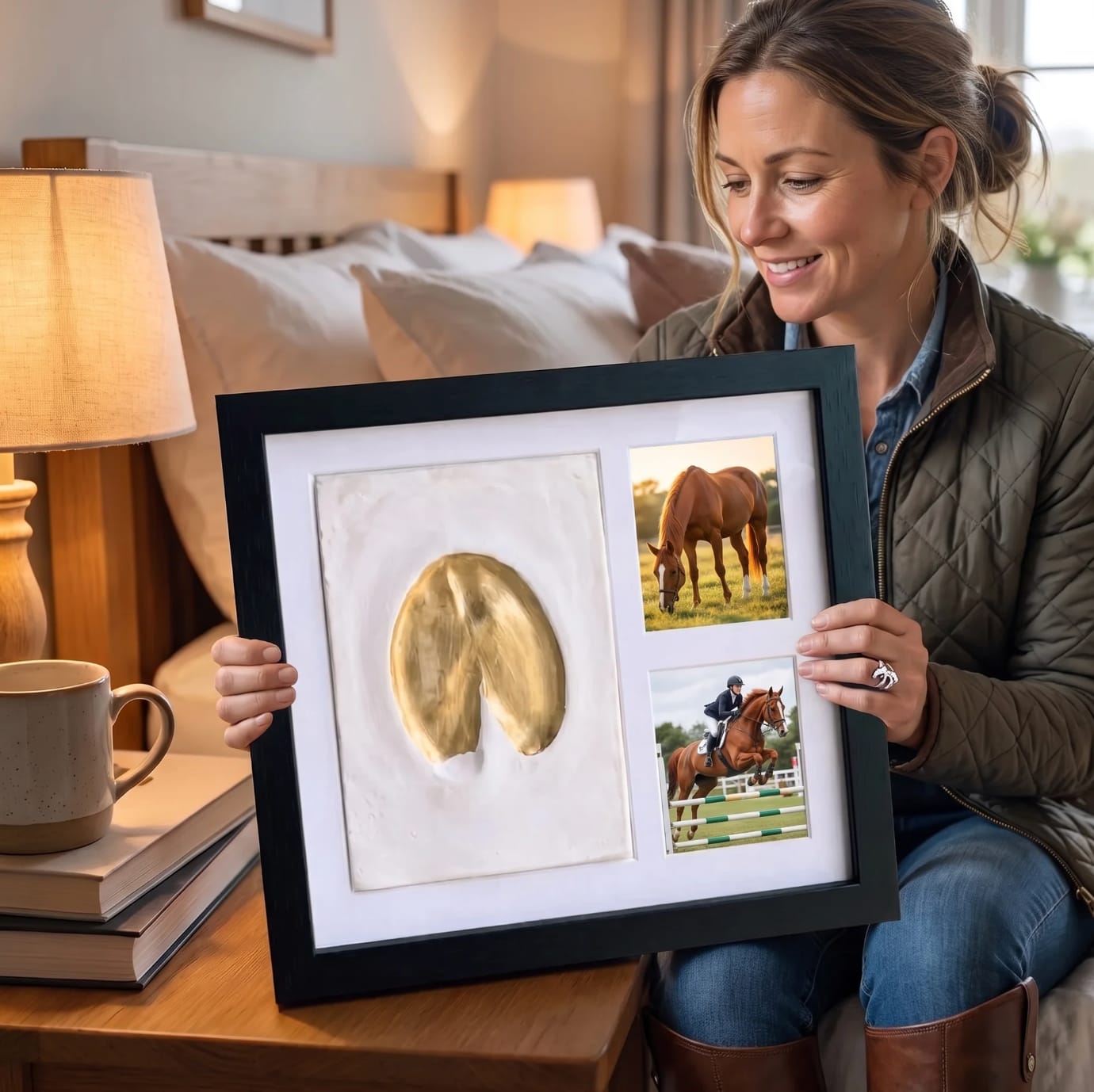 Customer photo review of Hoofmark™  Clay Hoofprint Frame