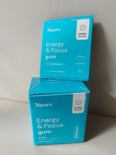 Customer photo review of Extra Strength Energy & Focus Gum