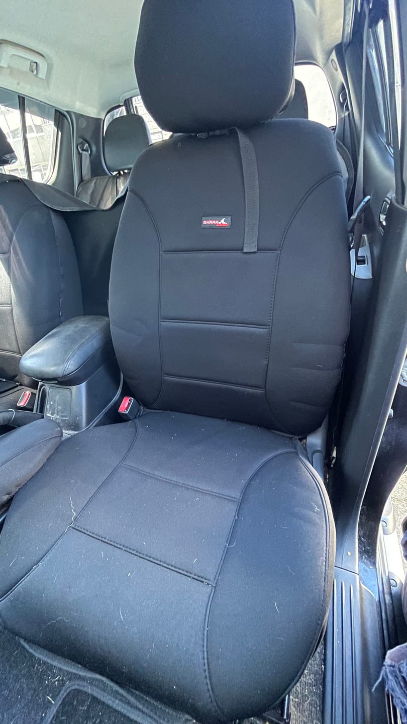 Customer photo review of Sharkskin Front Seat Covers for Mitsubishi Triton Dual Cab ML/MN (Jun/2006-Dec/2014)