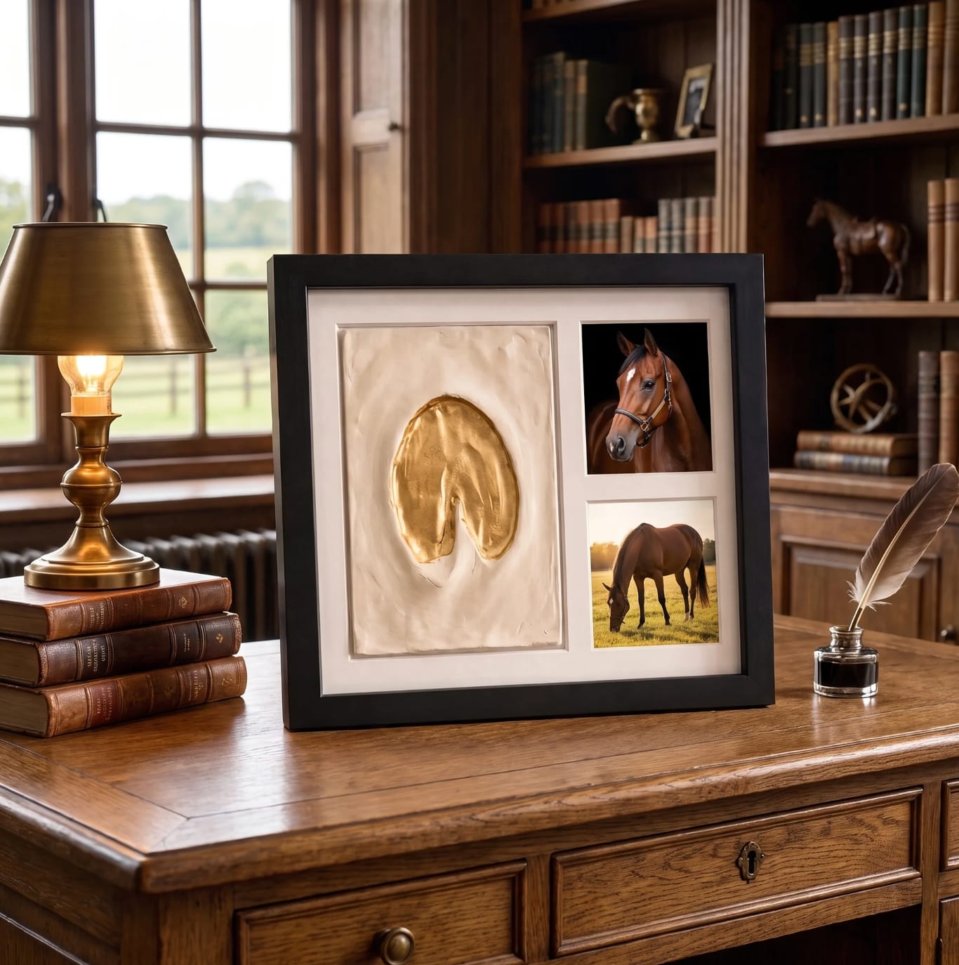 Customer photo review of Hoofmark™  Clay Hoofprint Frame