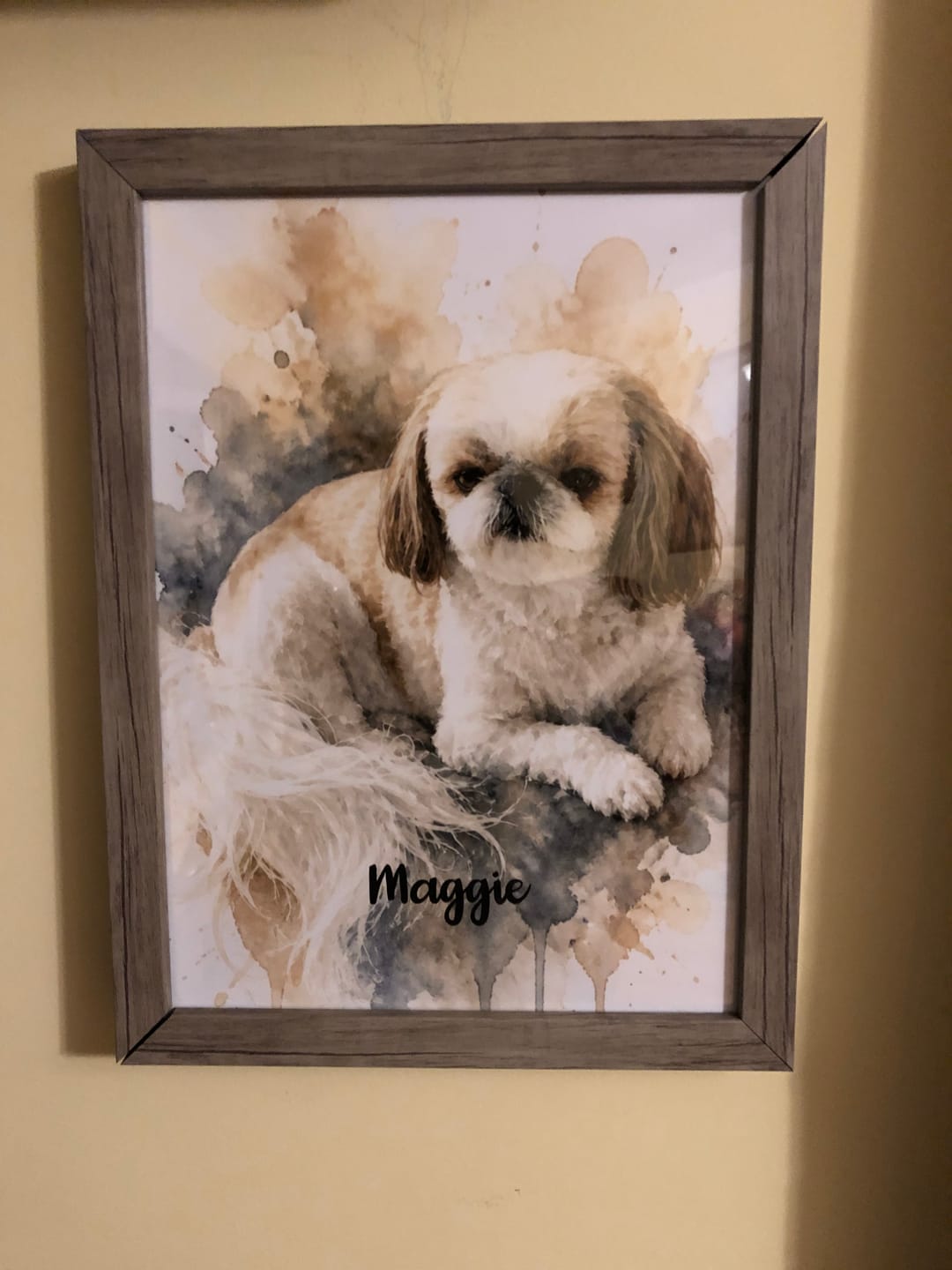 Customer photo review of Watercolor Realistic Portrait - Personalized Poster