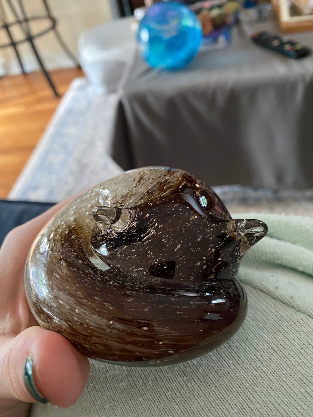 Customer photo review of Sleeping Cat with Infused Cremation Ashes