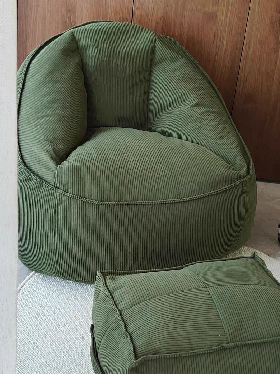 Customer photo review of Pouf Poire en Velours Côtelé – Fauteuil d’Appoint Confortable