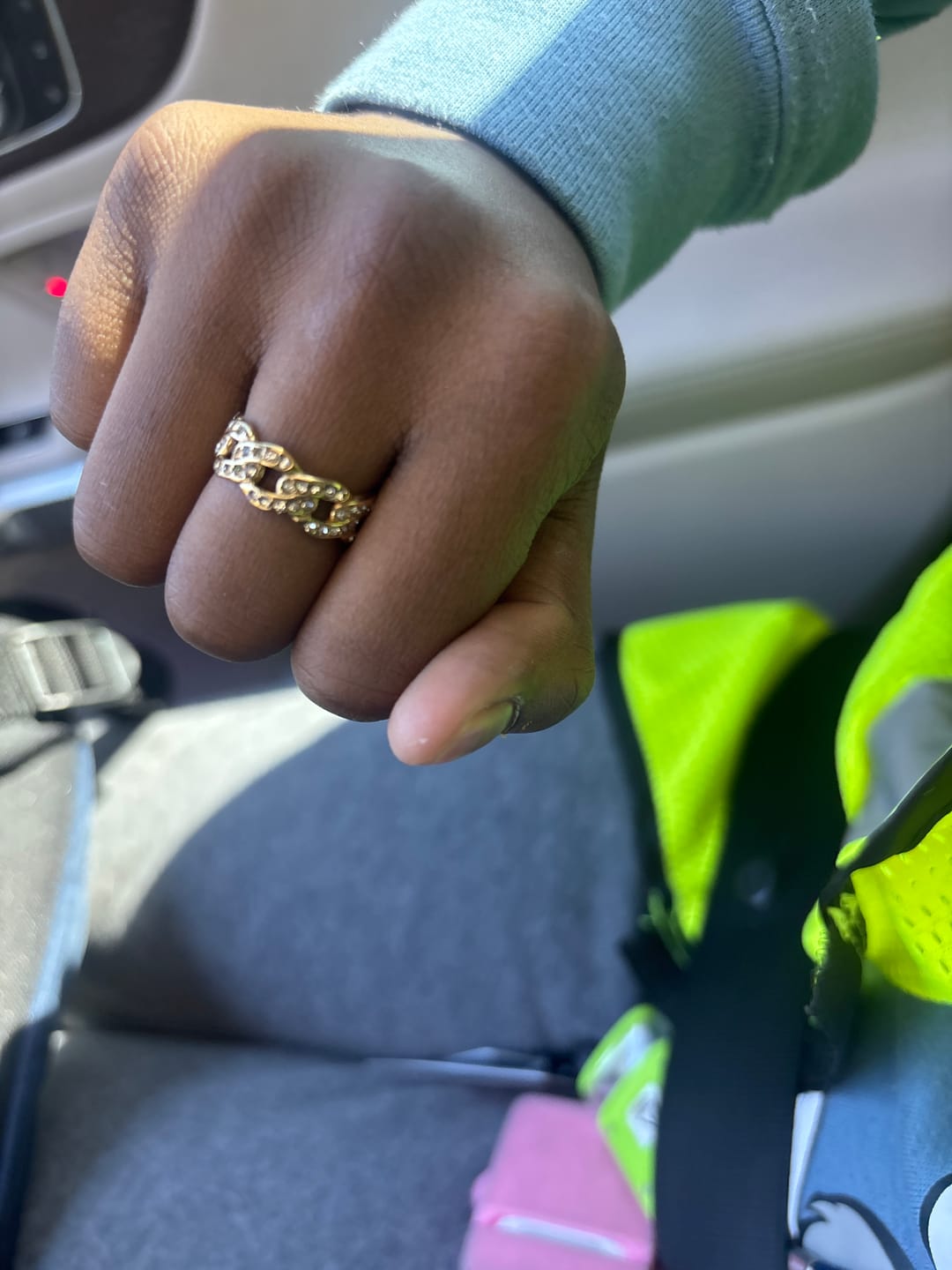 Customer photo review of Iced Cuban Link Ring