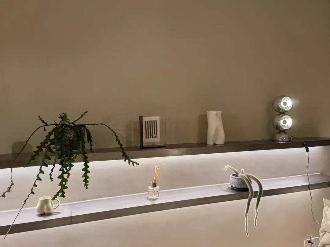 Customer photo review of Astra Rotatable Silver Sphere Table Lamp & Floor Lamp