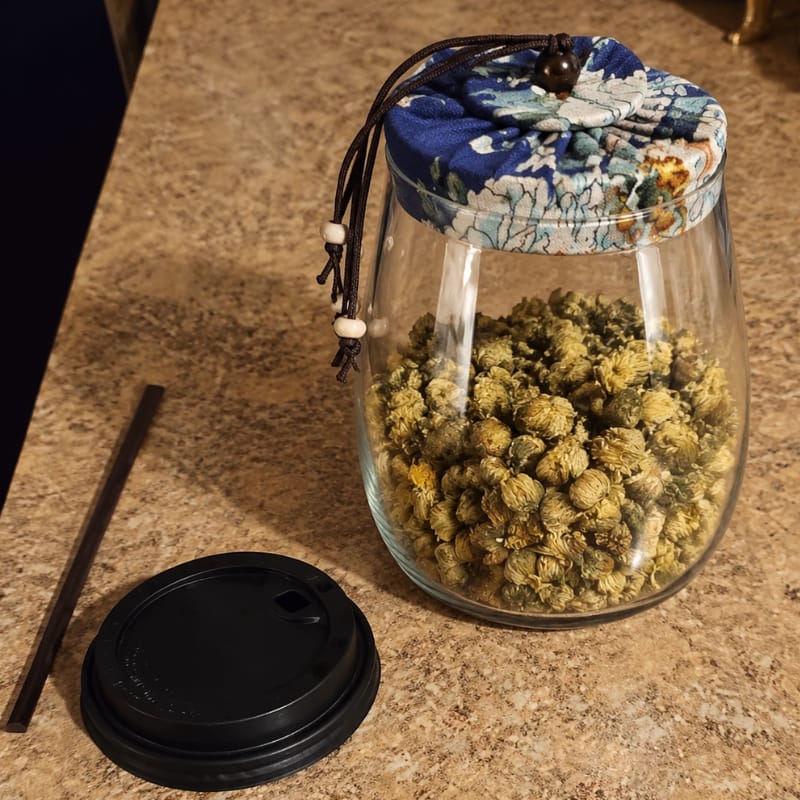 Customer photo review of Aoki Tea Canister with Cork Stopper