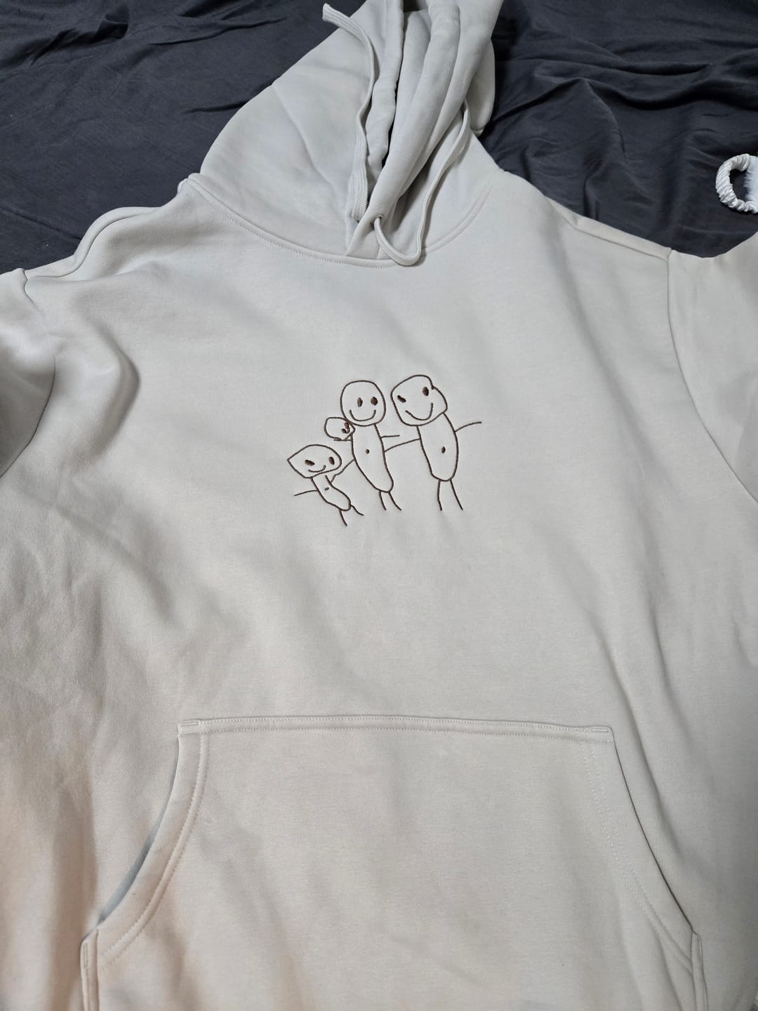 Customer photo review of CUSTOM Men's Heavyweight Kid's Drawing Hoodie