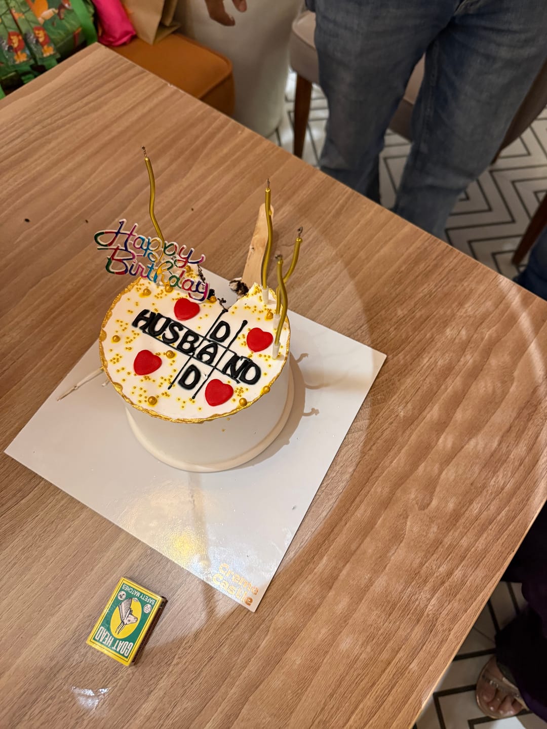 Customer photo review of Husband Theme Celebration Cake