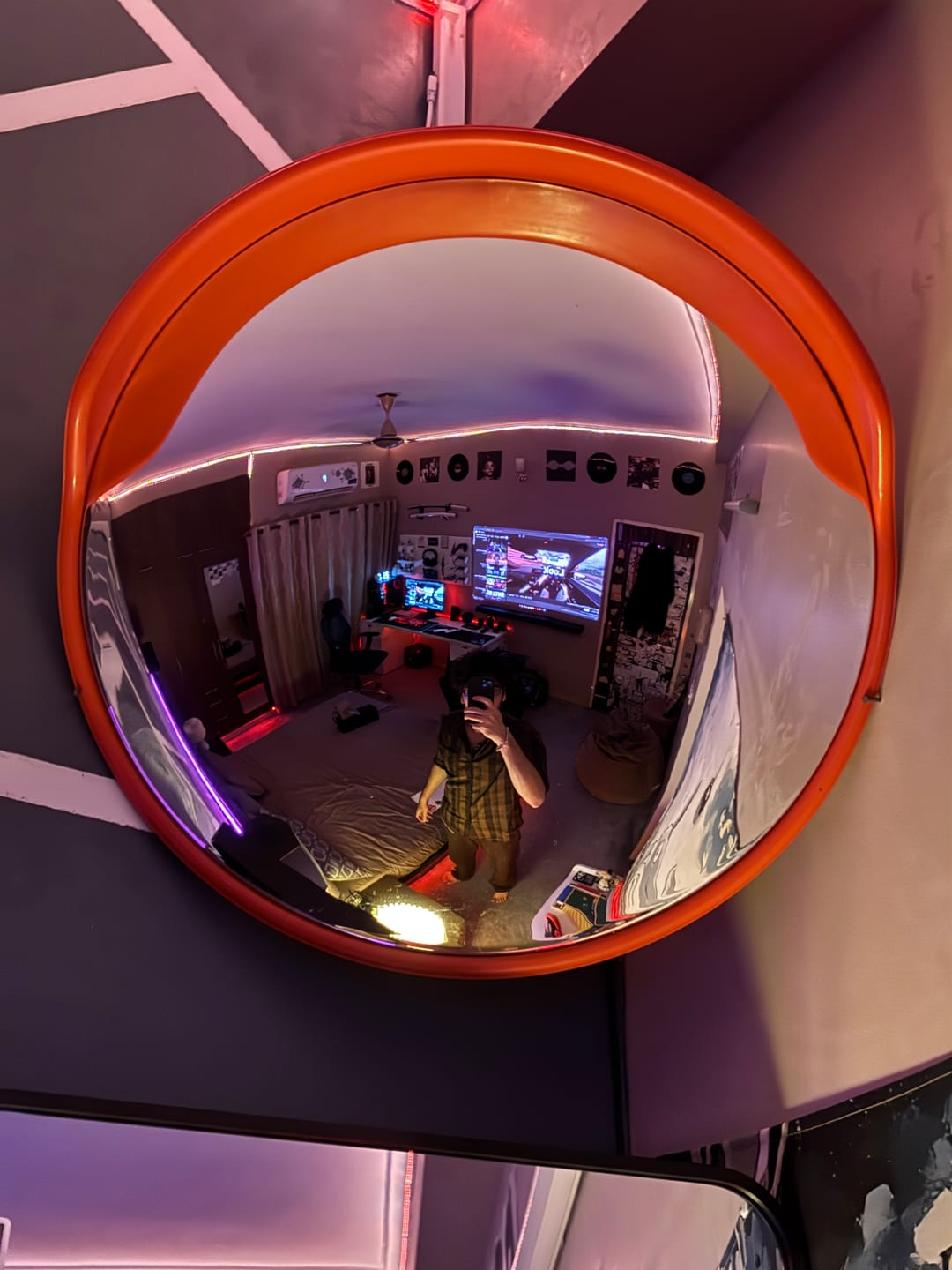 Customer photo review of AESTHETIC TRAFFIC MIRROR