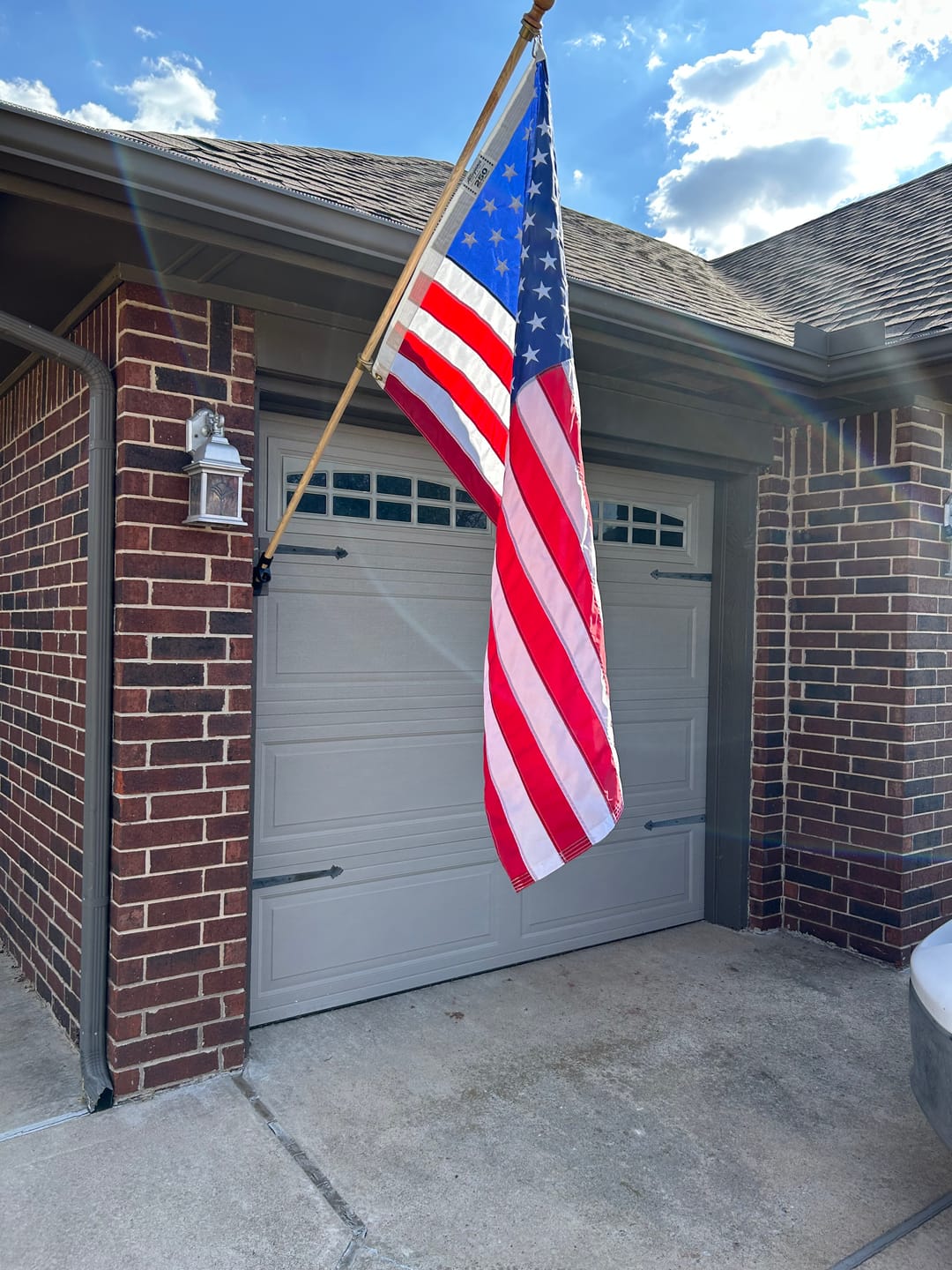 Customer photo review of 3' x 5' American Flag Set