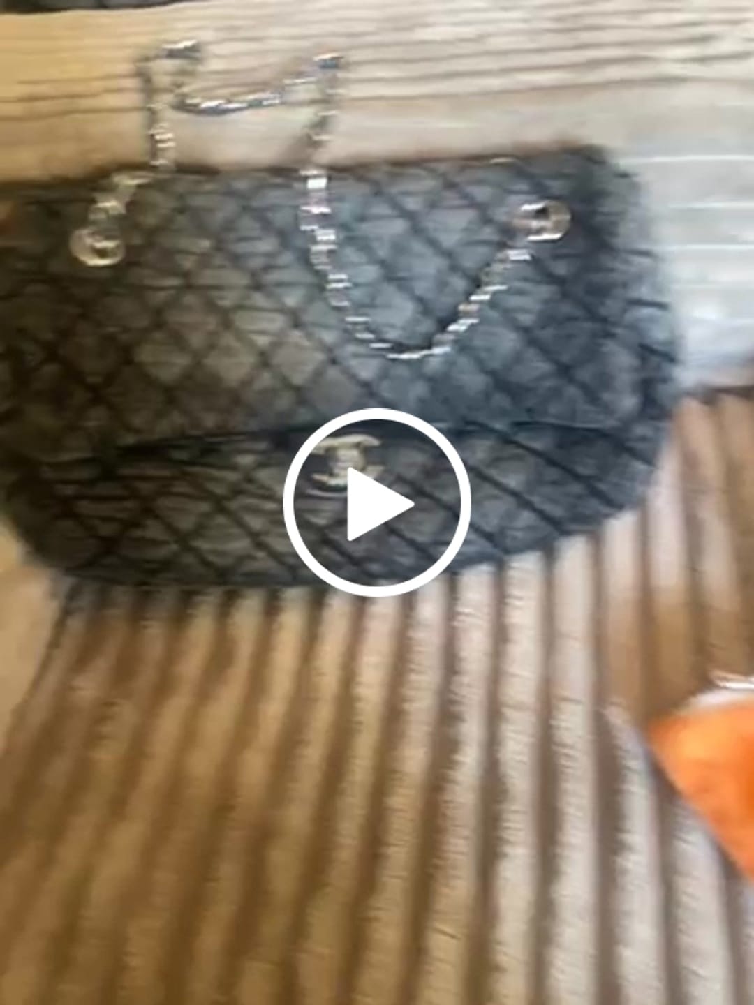 Customer video review of CC Quilted 32cm Maxi Flap Bag Grey Imported Denim Jeans 162941