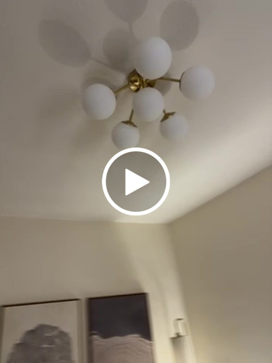 Customer video review of Bloom Brass Frosted Glass Bubble Semi Flush Chandelier