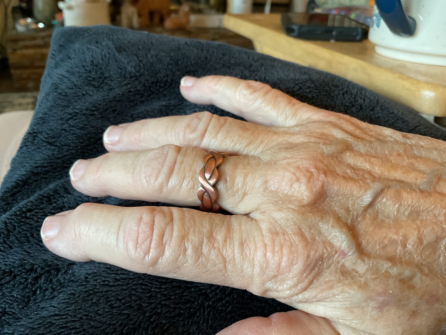 Customer photo review of Ladies Adjustable Copper Magnetic Ring