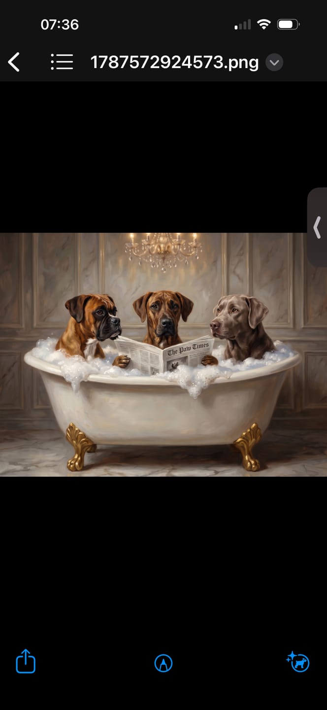 Customer photo review of Artzuzu Custom Portrait For Multi Pets - Reading in the Throne Room