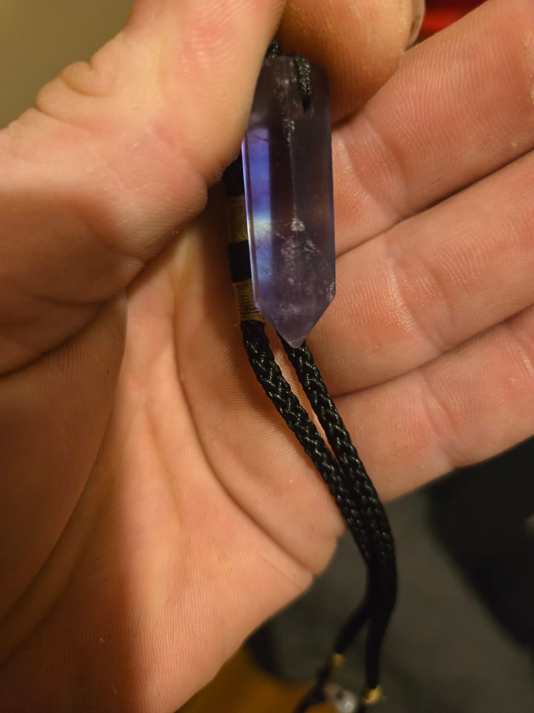Customer photo review of Natural Fluorite Necklace