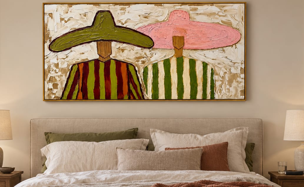 Customer photo review of Desert Duo-Colorful Sombrero Portrait Painting
