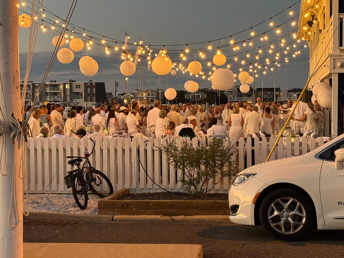 Customer photo review of BULK PACK (10) 24" White Round Paper Lanterns, Even Ribbing, Hanging Decoration