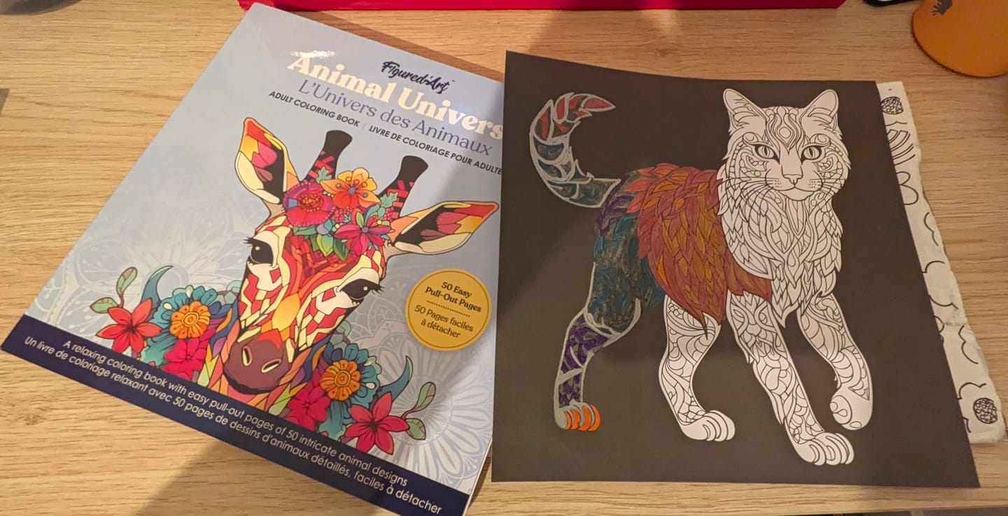 Customer photo review of Livre de Coloriage Adulte - L'Univers des Animaux - 50 pages
