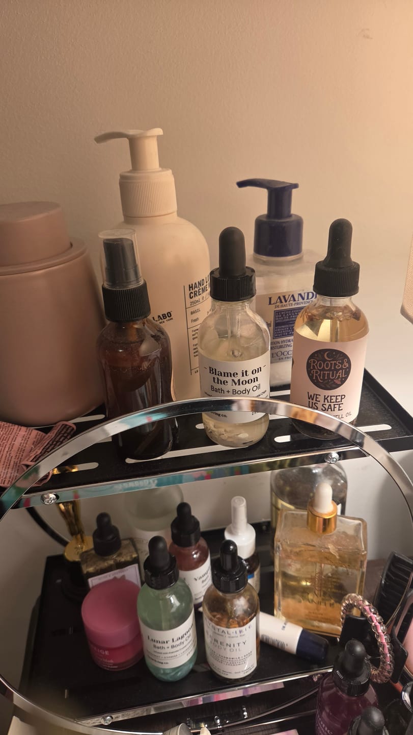 Customer photo review of Blame it on the Moon Bath & Body Oil