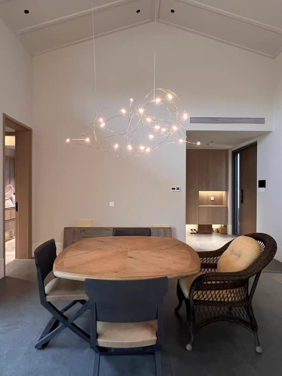 Customer photo review of Flock of Light Fireflies Abstract Brass Chandelier