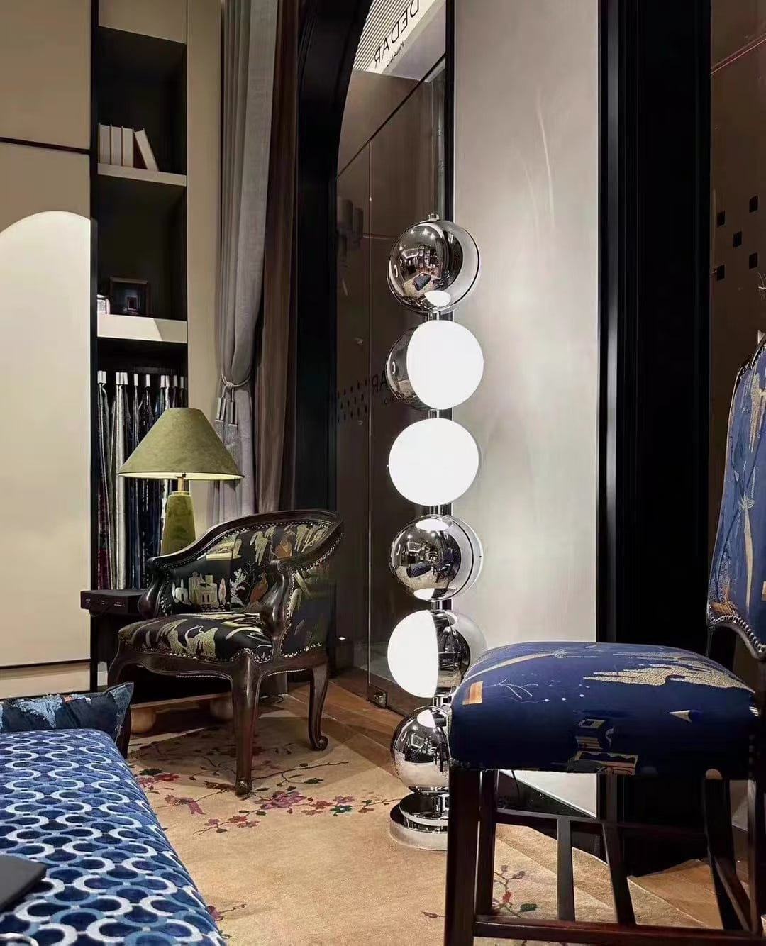 Customer photo review of Astra Rotatable Silver Sphere Table Lamp & Floor Lamp