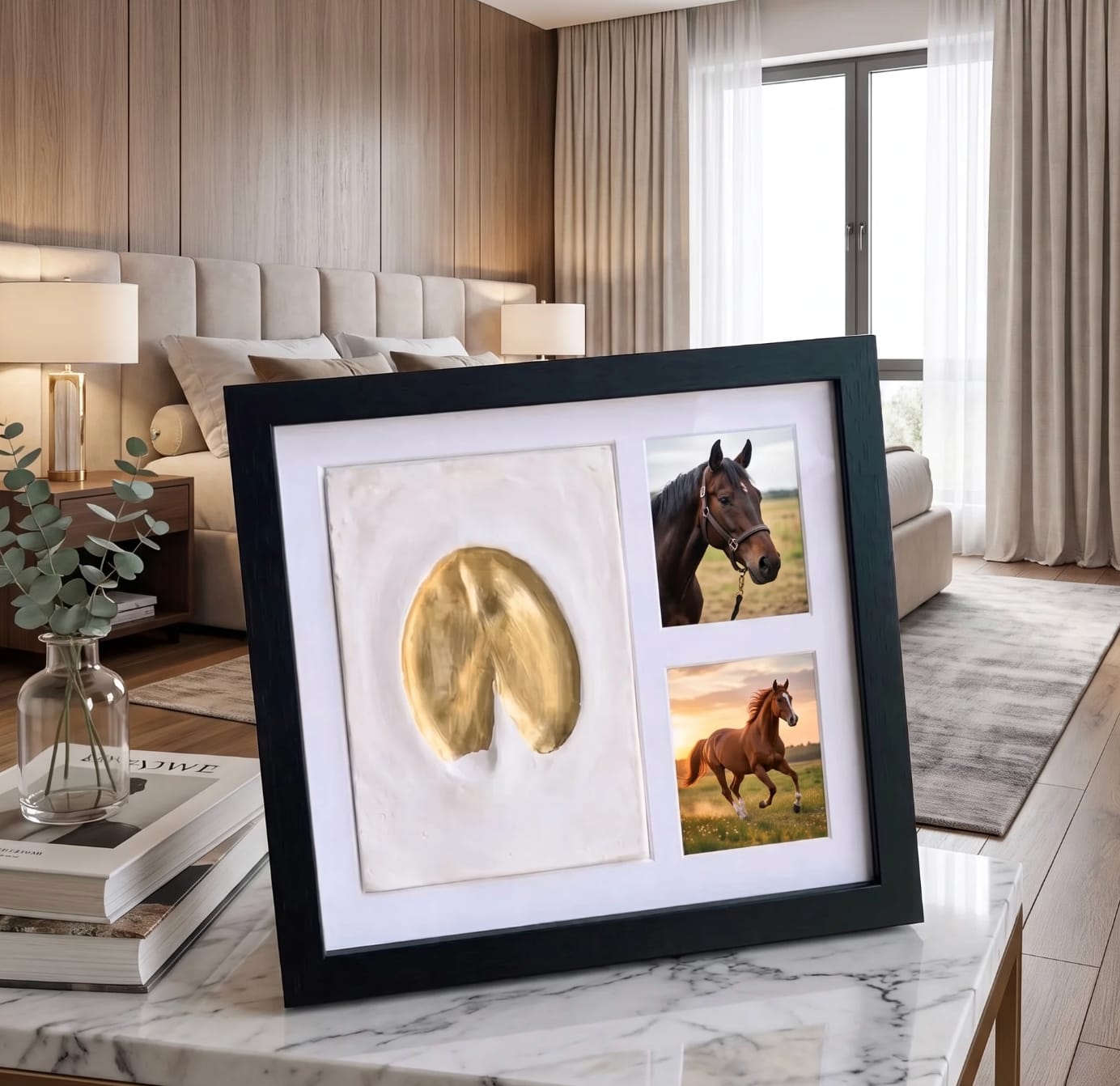 Customer photo review of Hoofmark™  Clay Hoofprint Frame