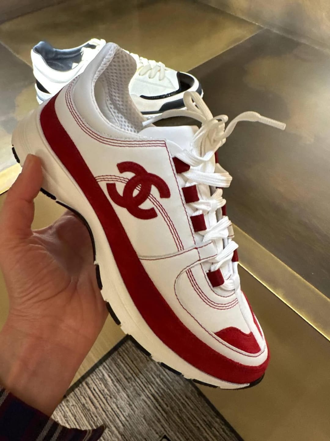 Customer photo review of Chanel 2026 Sneaker Suede Calfskin 866931