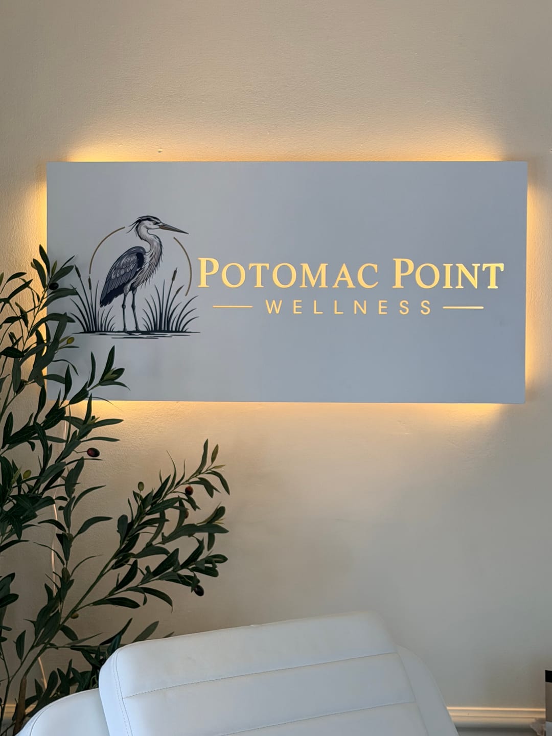 Customer photo review of Interior Front and Backlit Custom Sign (S6)